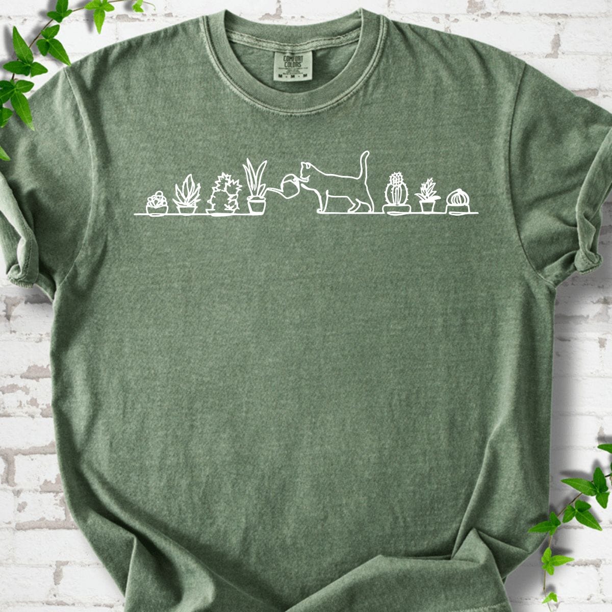 Cactus and Cat T-Shirt