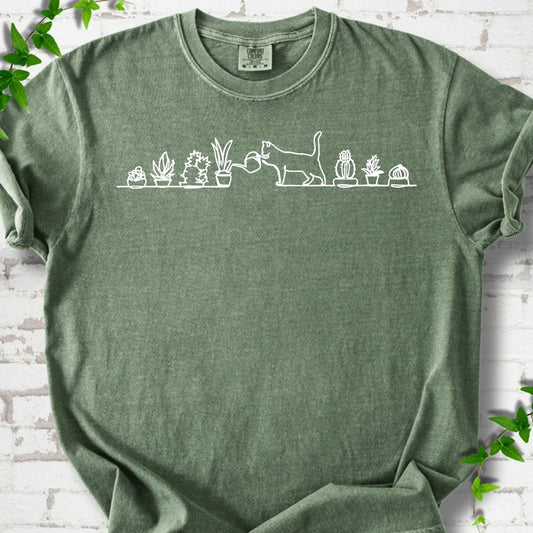 Cactus and Cat T-Shirt