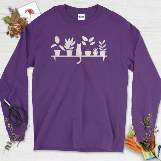 Cat Among Houseplants Long Sleeve