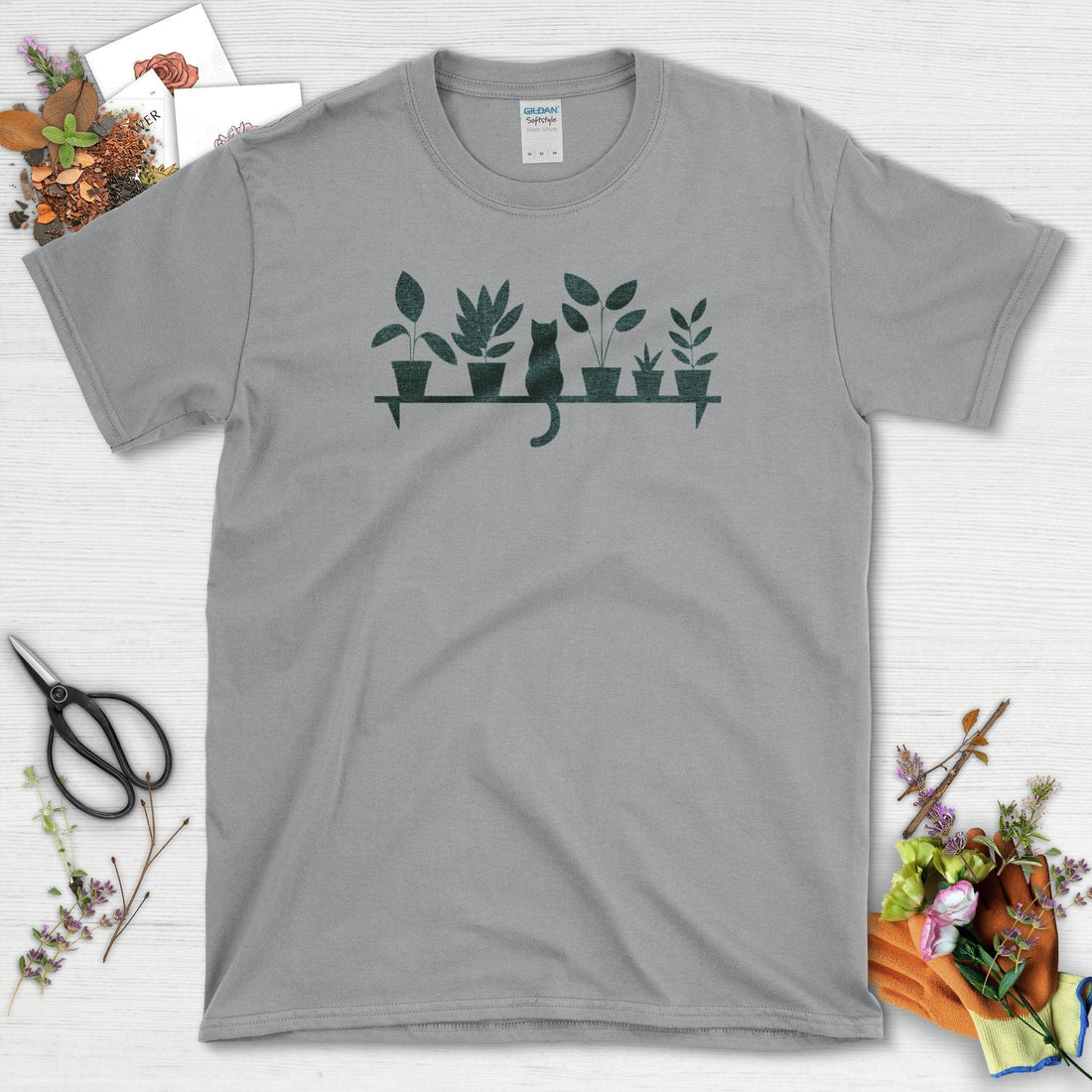 Cat Among Houseplants T-Shirt