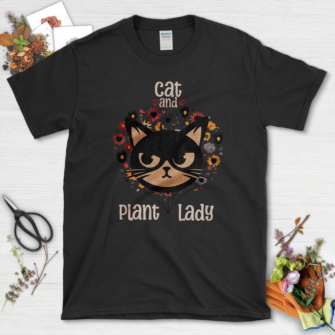 Cat and Plant Lady T-Shirt