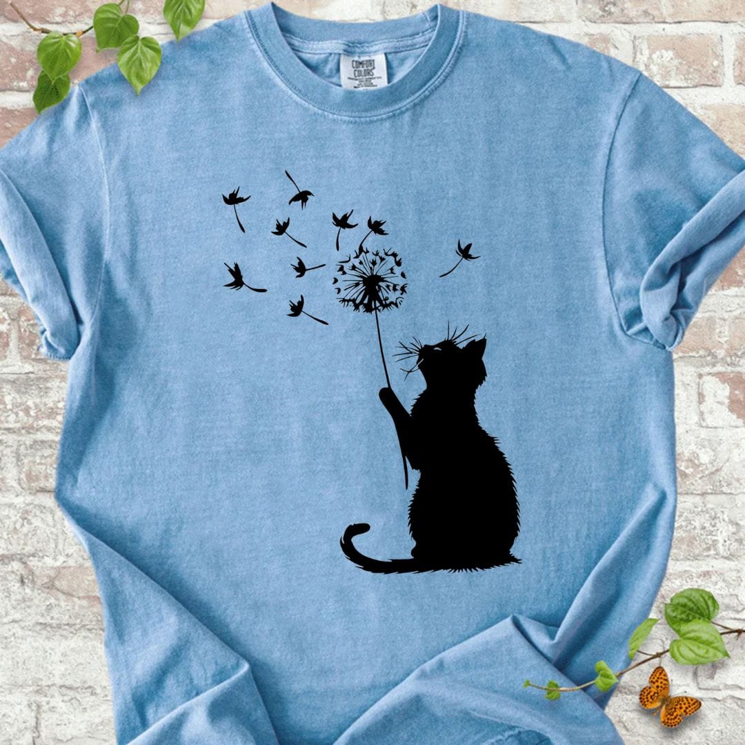 Cat and Wildflowers T-Shirt