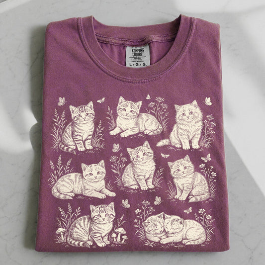 Vintage Cat Collage T-Shirt