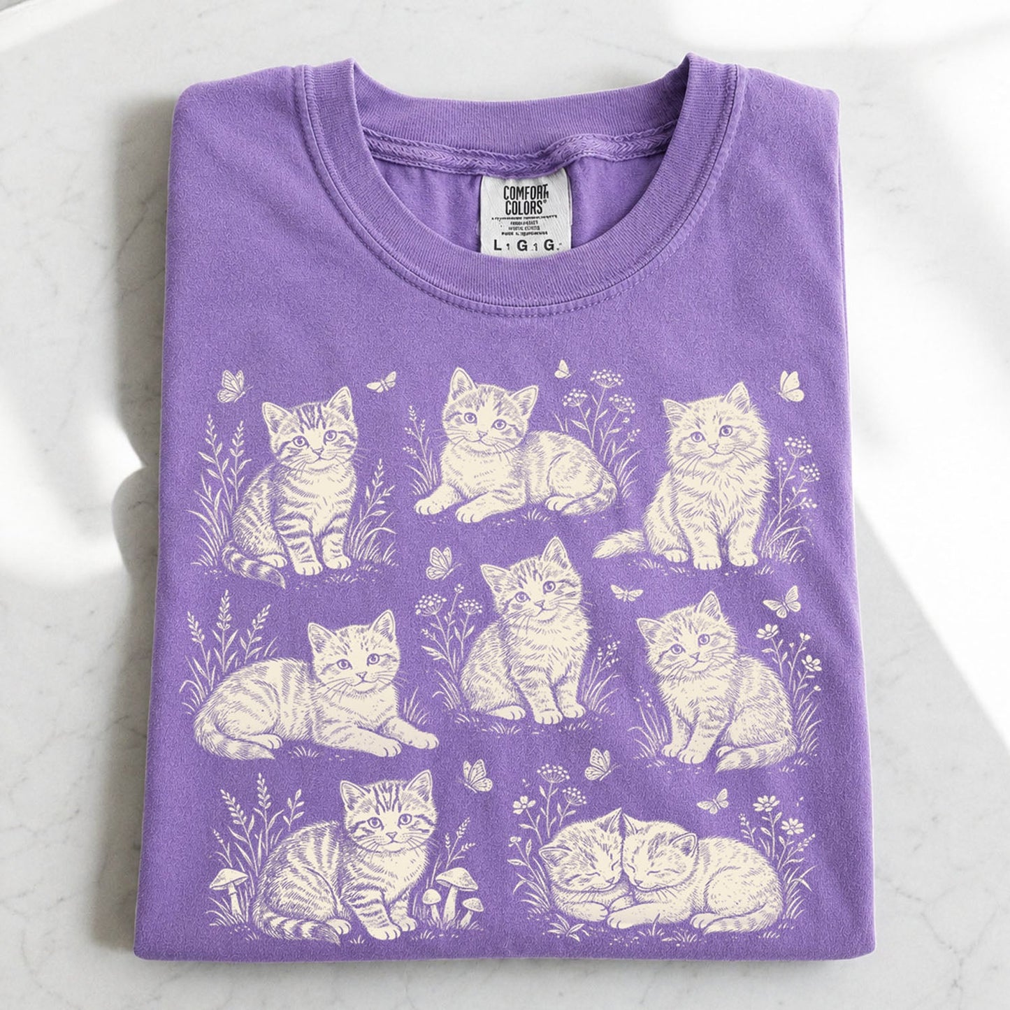 Vintage Cat Collage T-Shirt