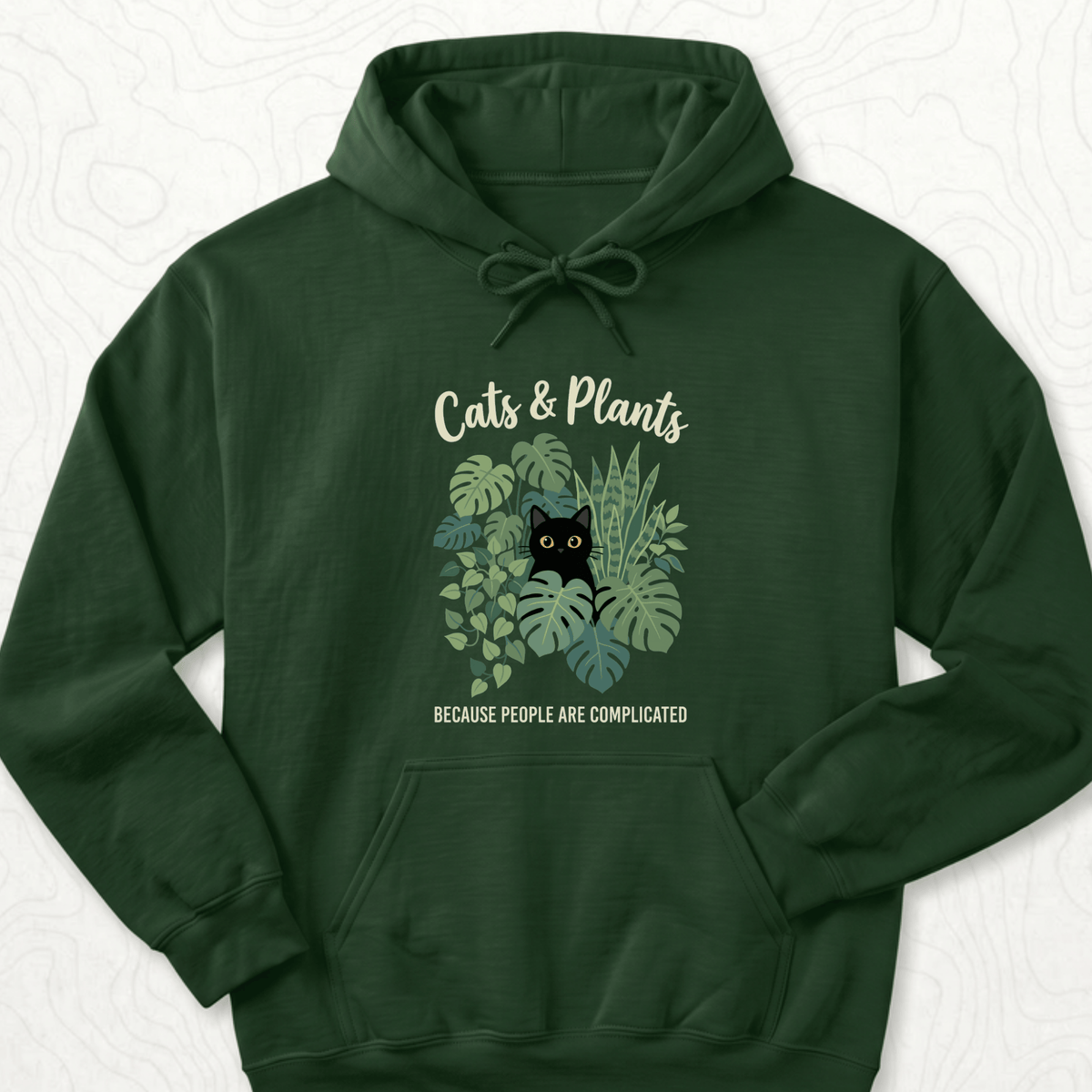 Cats And Plants Hoodie
