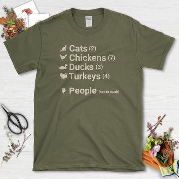 Cats Ducks Turkeys People T-Shirt