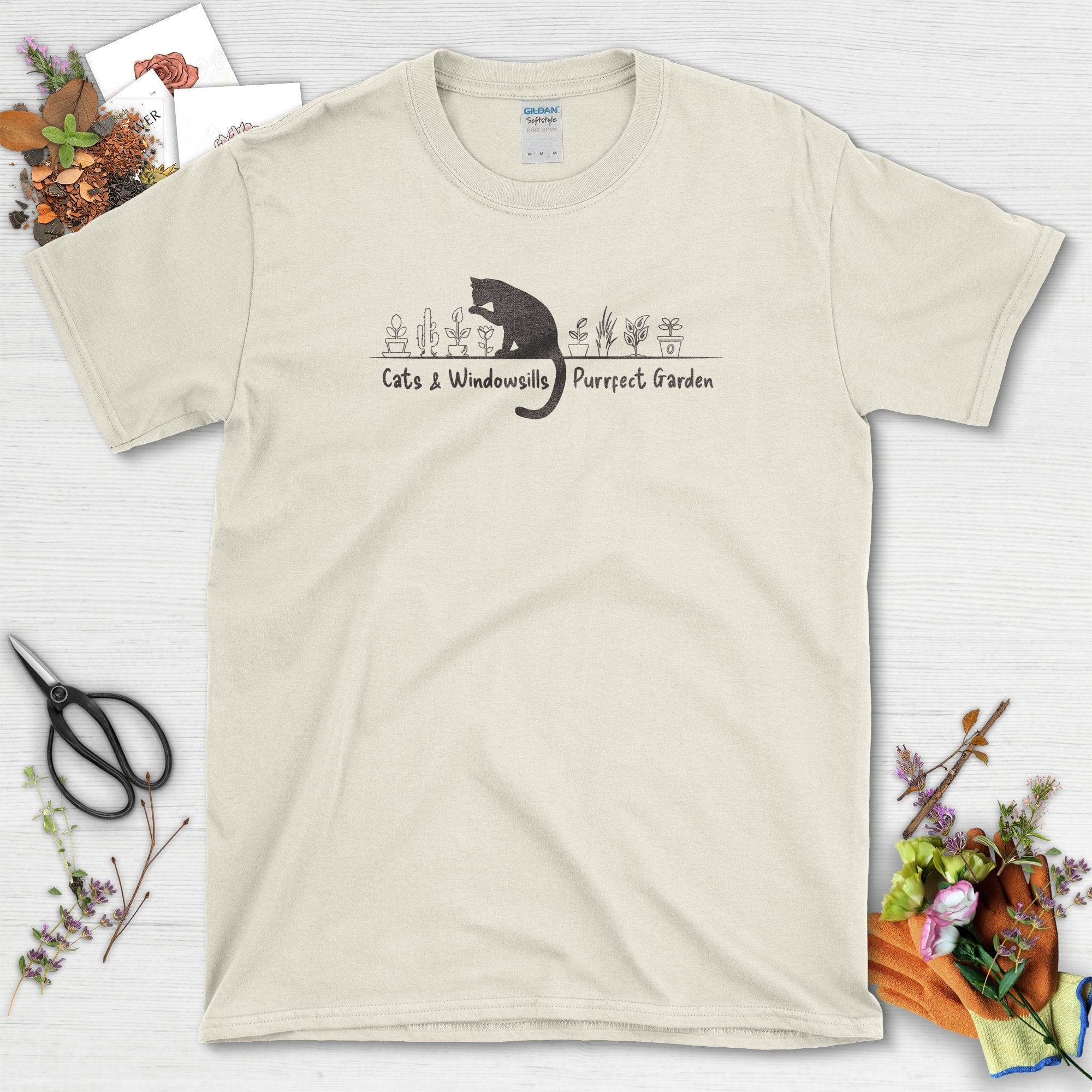 Cats & Windowsills Garden T-Shirt