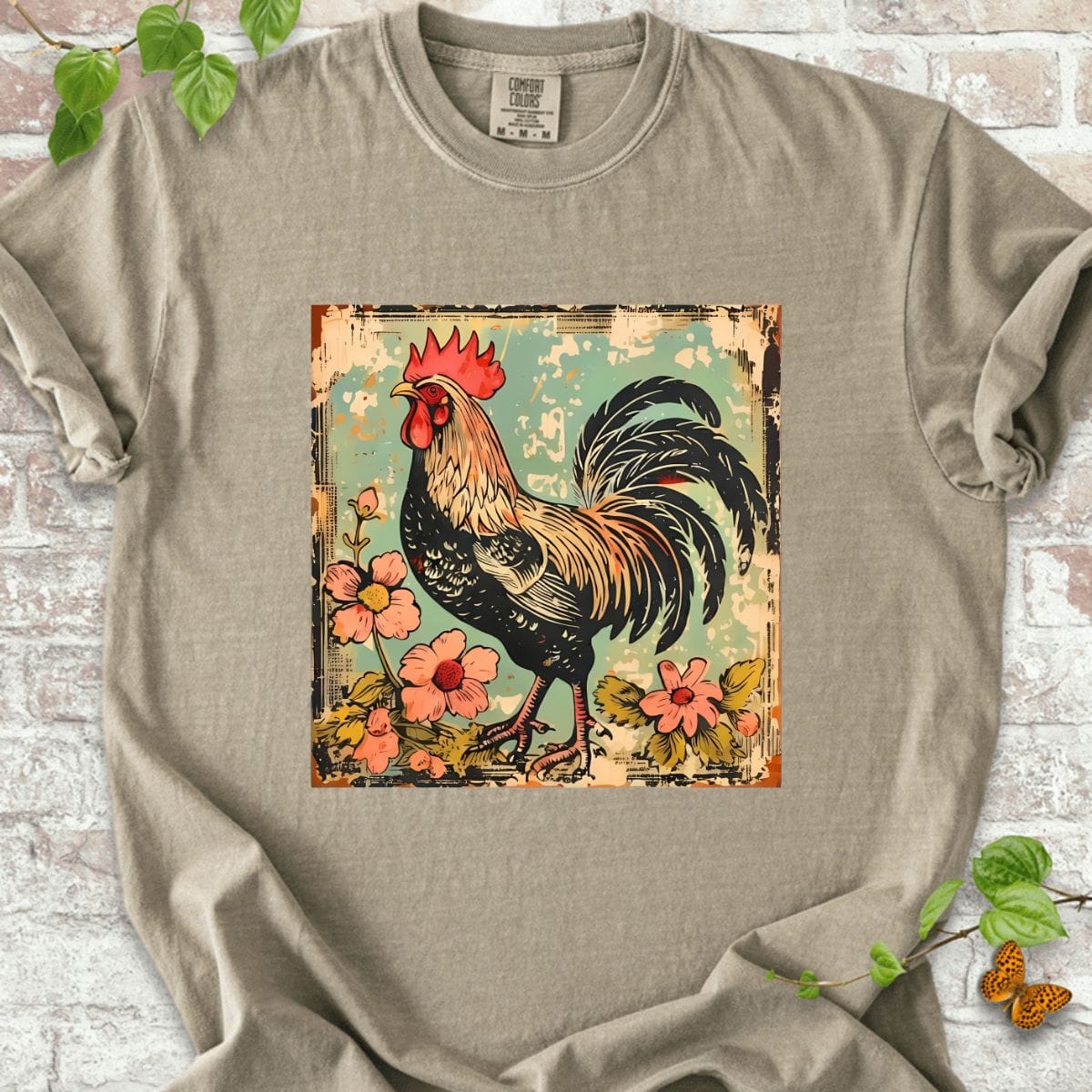 Chicken and Flowers T-Shirt