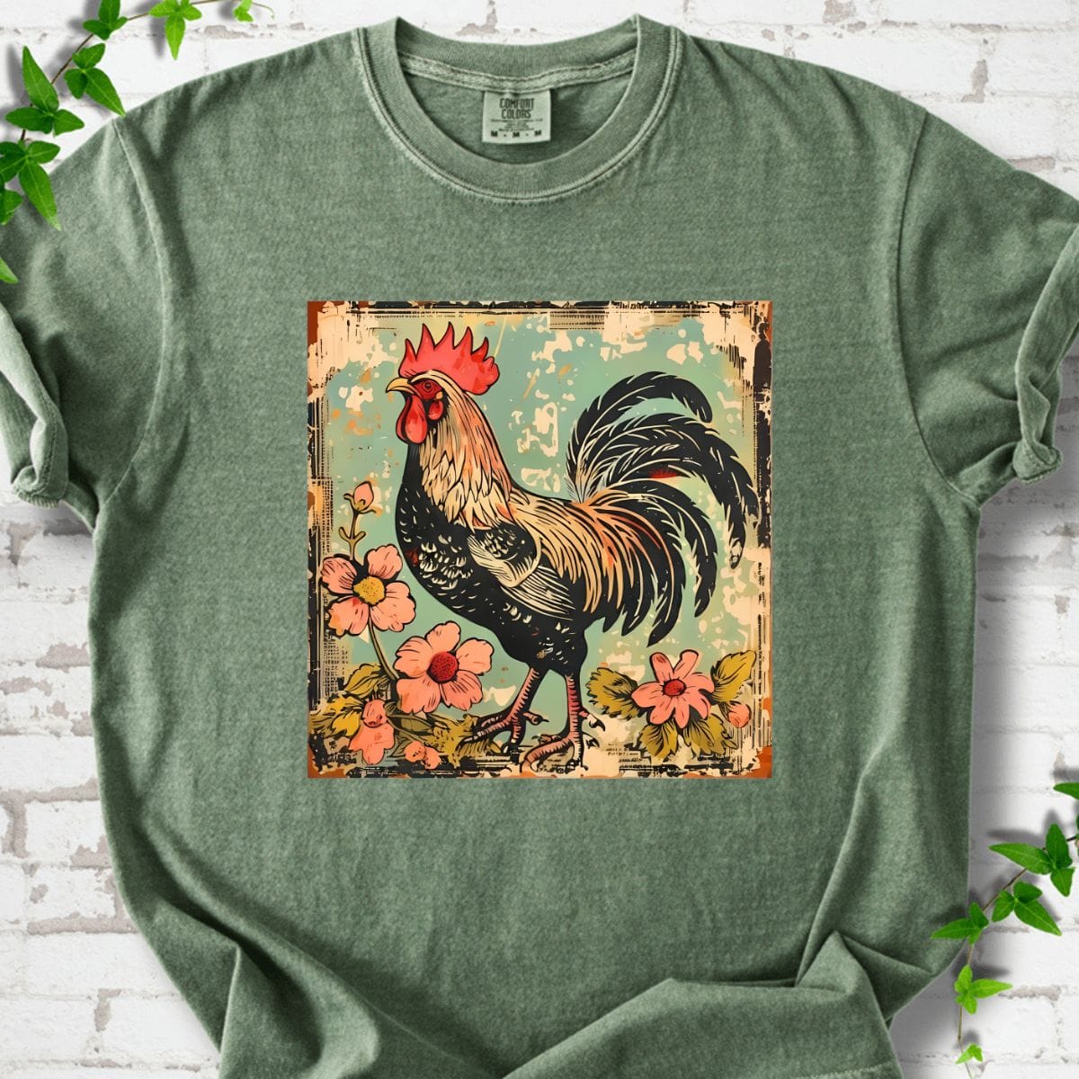 Chicken and Flowers T-Shirt