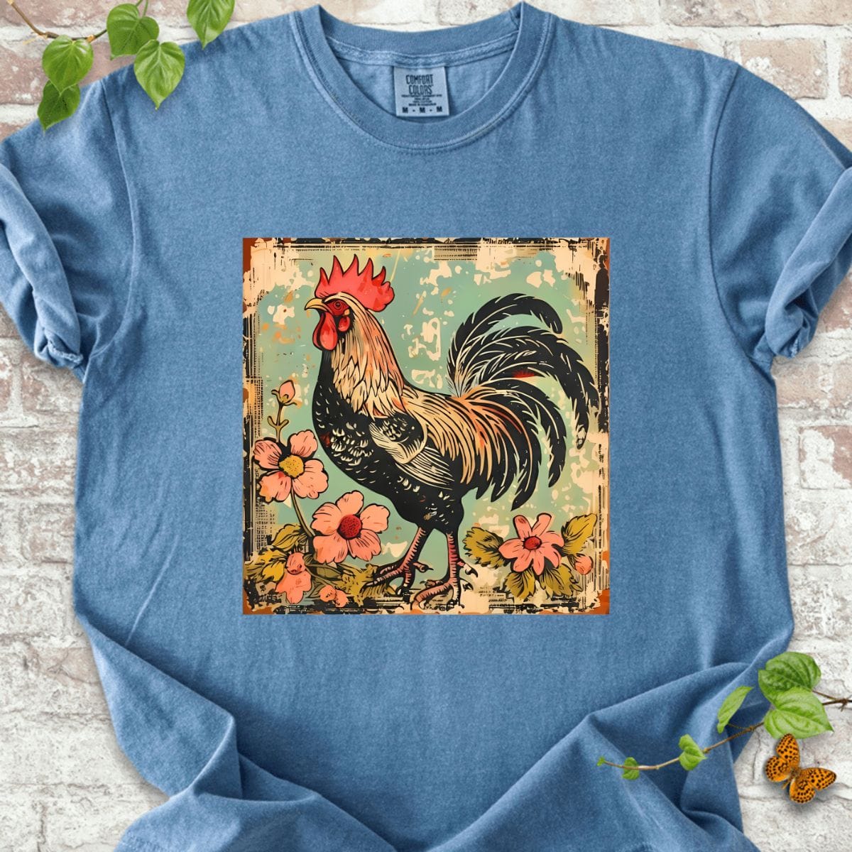 Chicken and Flowers T-Shirt