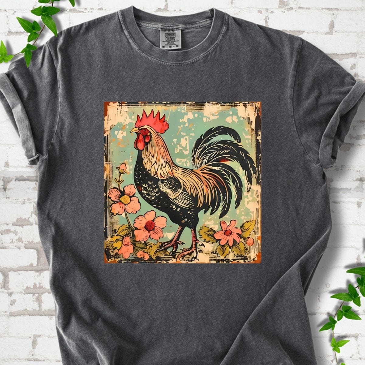 Chicken and Flowers T-Shirt
