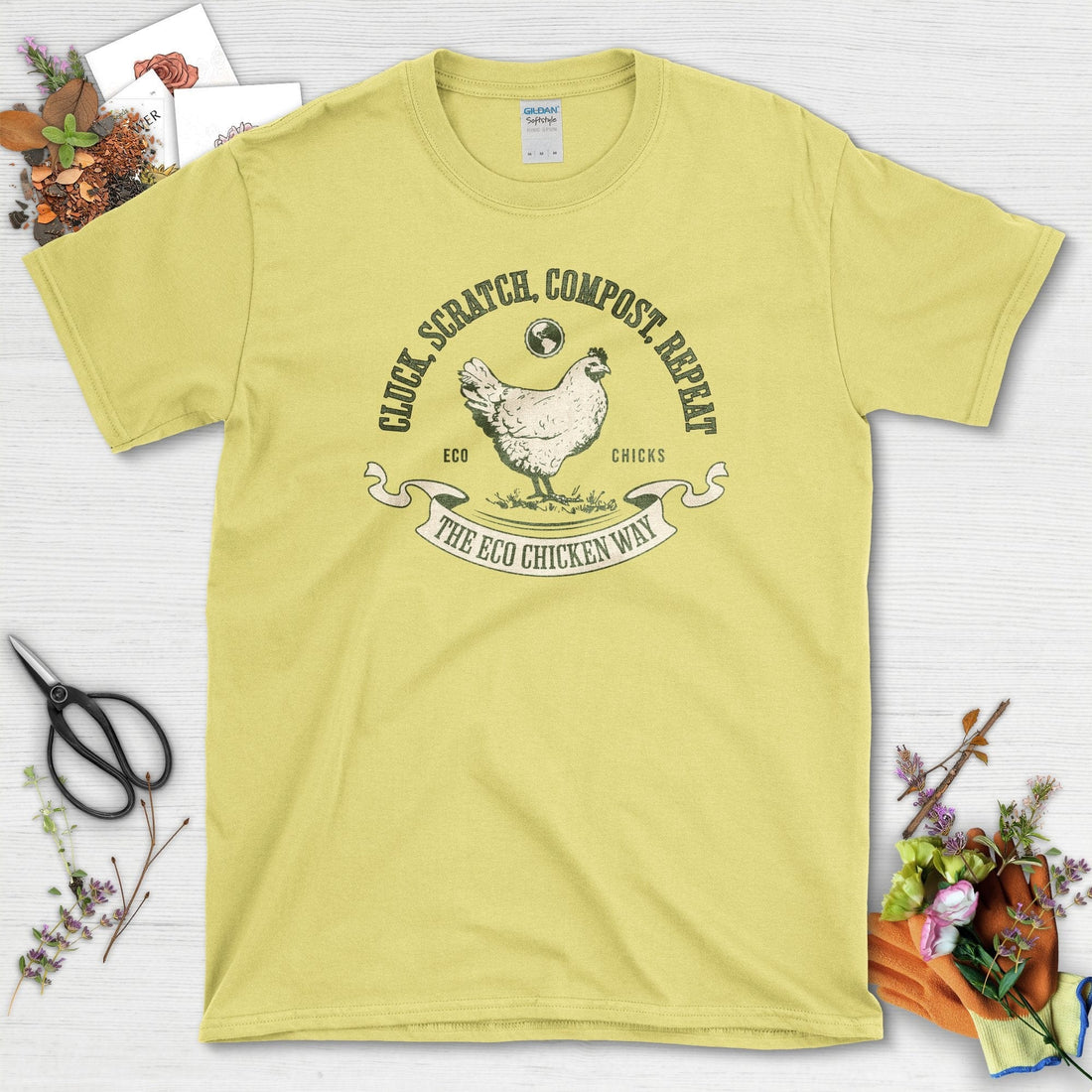 Cluck Scratch Compost Eco Chicken T-Shirt