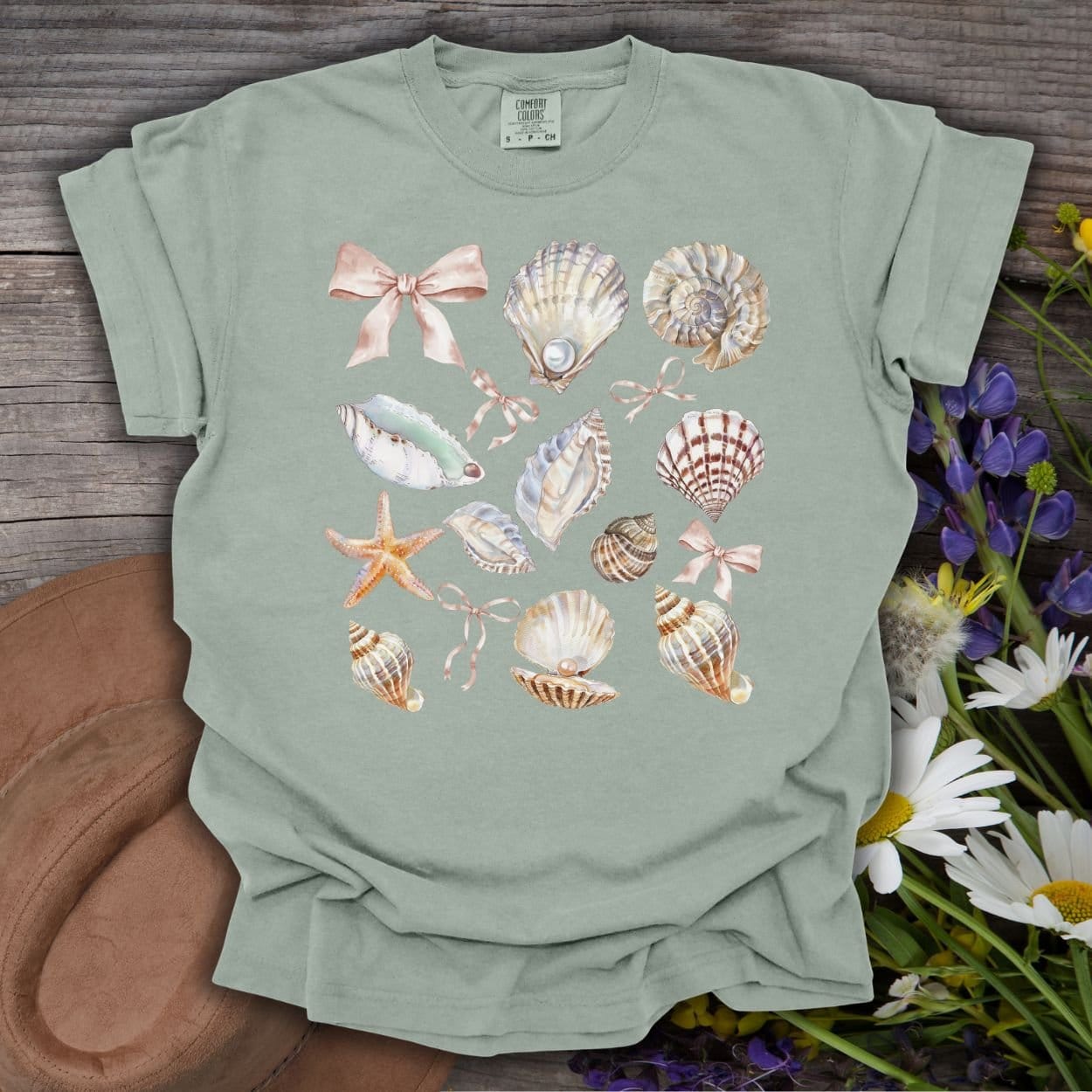 Coastal Beach Seashells T-Shirt
