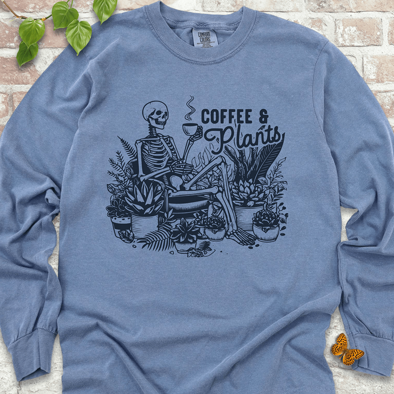 Coffee & Plants Skeleton Long Sleeves