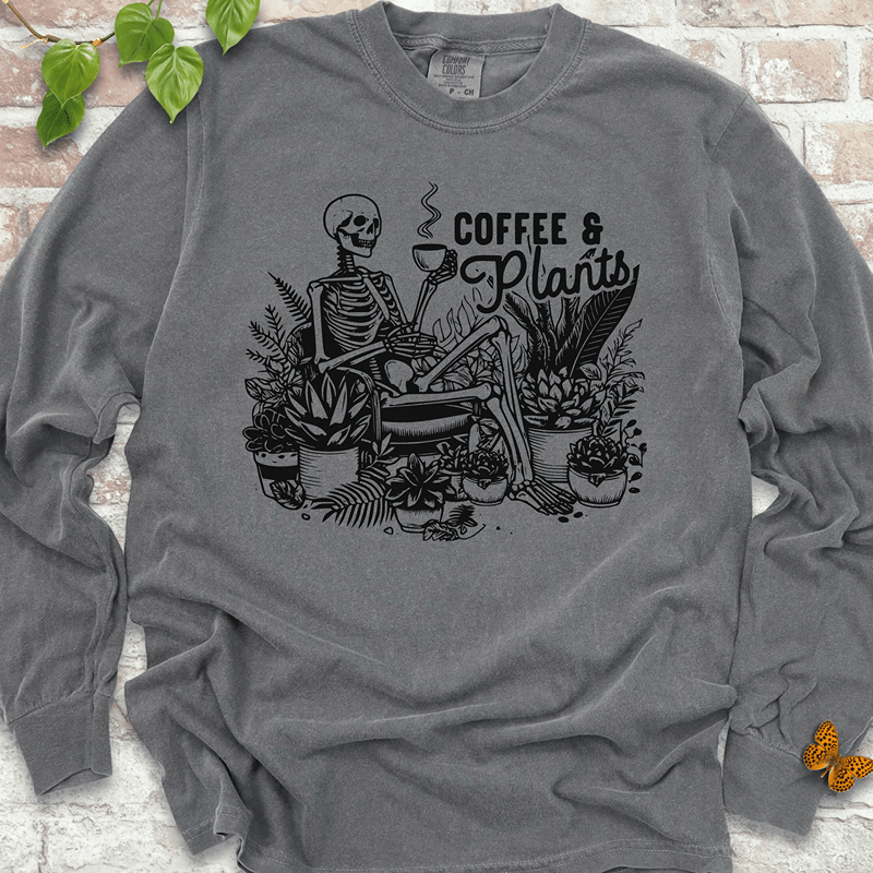 Coffee & Plants Skeleton Long Sleeves