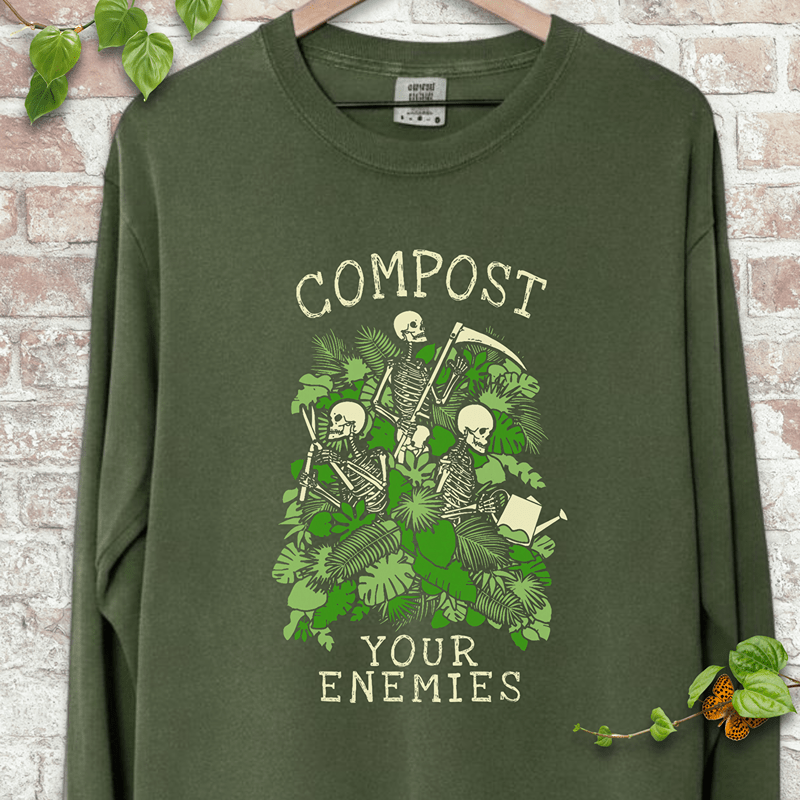 Compost Your Enemies Skeleton Long Sleeves
