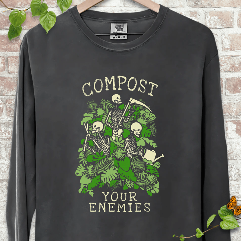 Compost Your Enemies Skeleton Long Sleeves