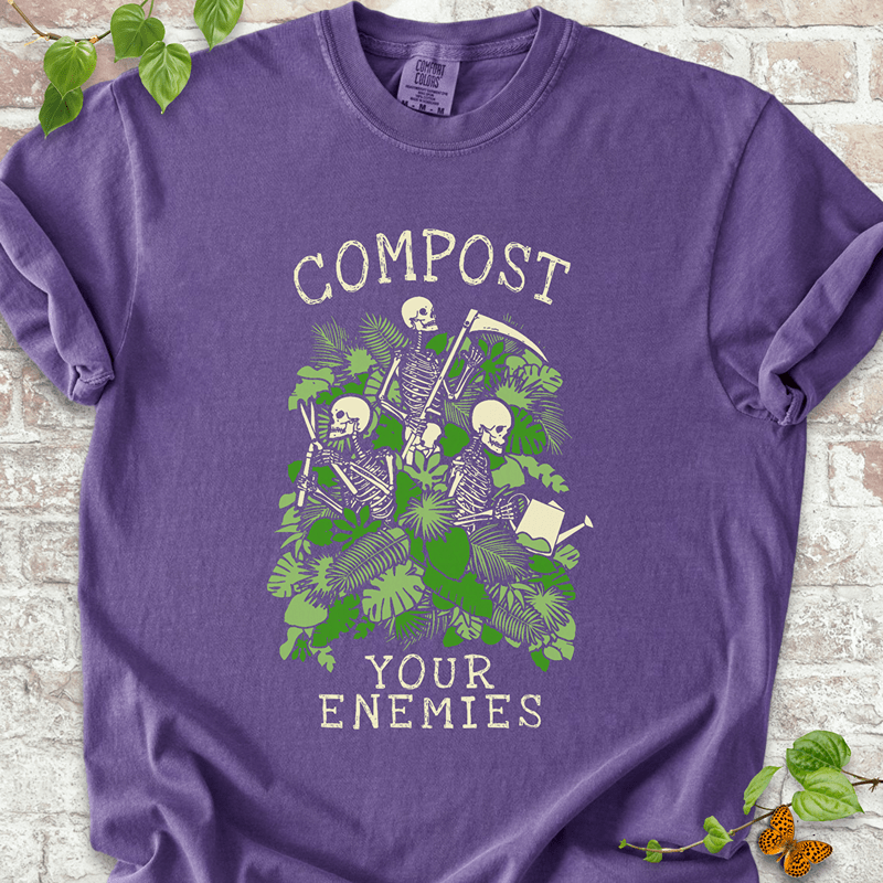 Compost Your Enemies Skeleton T-shirt