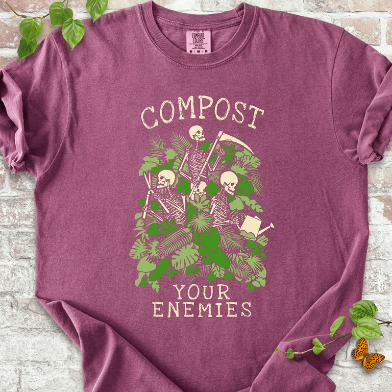 Compost Your Enemies Skeleton T-shirt