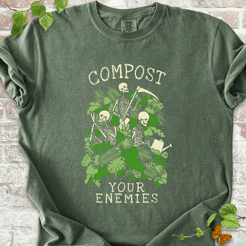 Compost Your Enemies Skeleton T-shirt