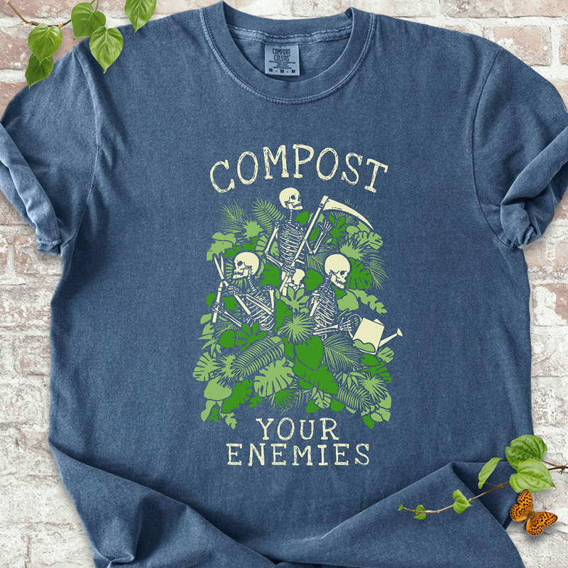 Compost Your Enemies Skeleton T-shirt
