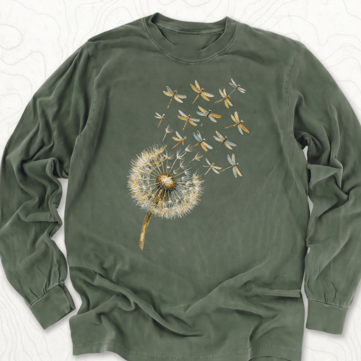 Dandelion Dragonflies LS T-shirt