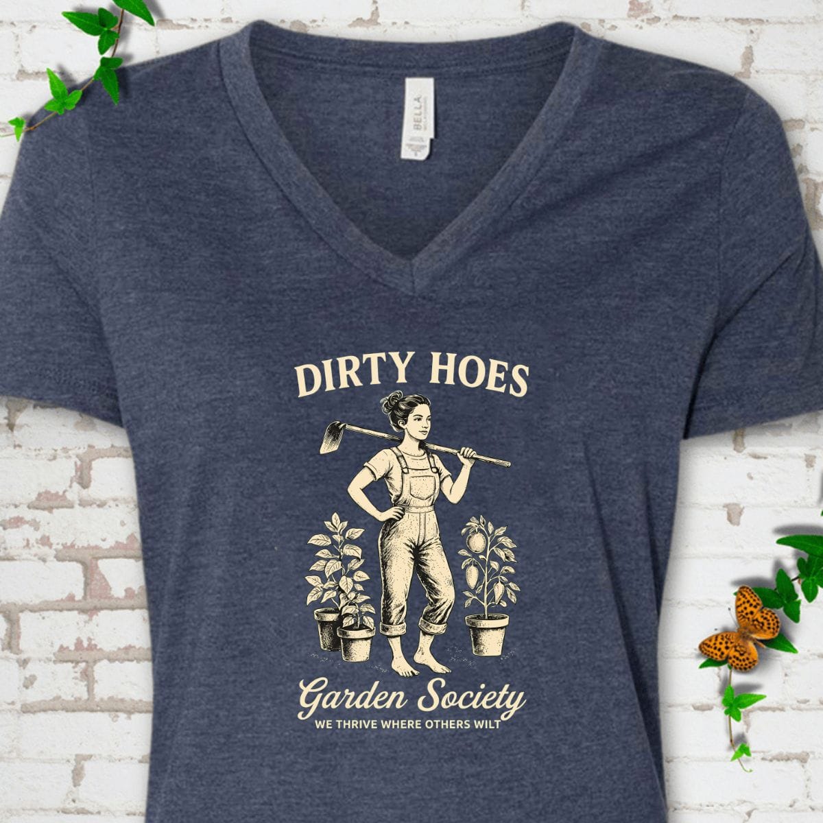 Dirty Hoes Garden Society V-Neck T-Shirt