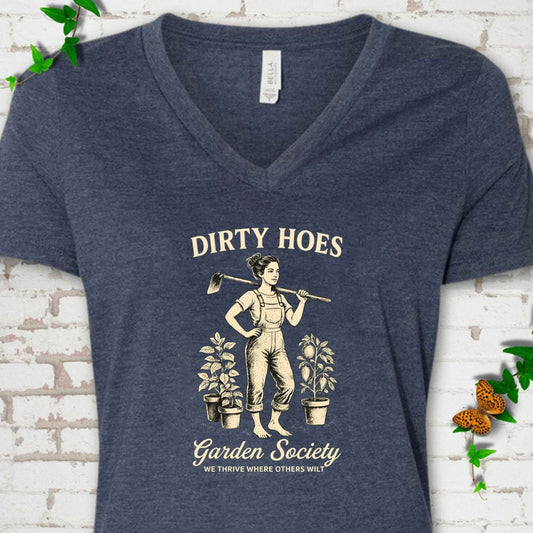 Dirty Hoes Garden Society V-Neck T-Shirt