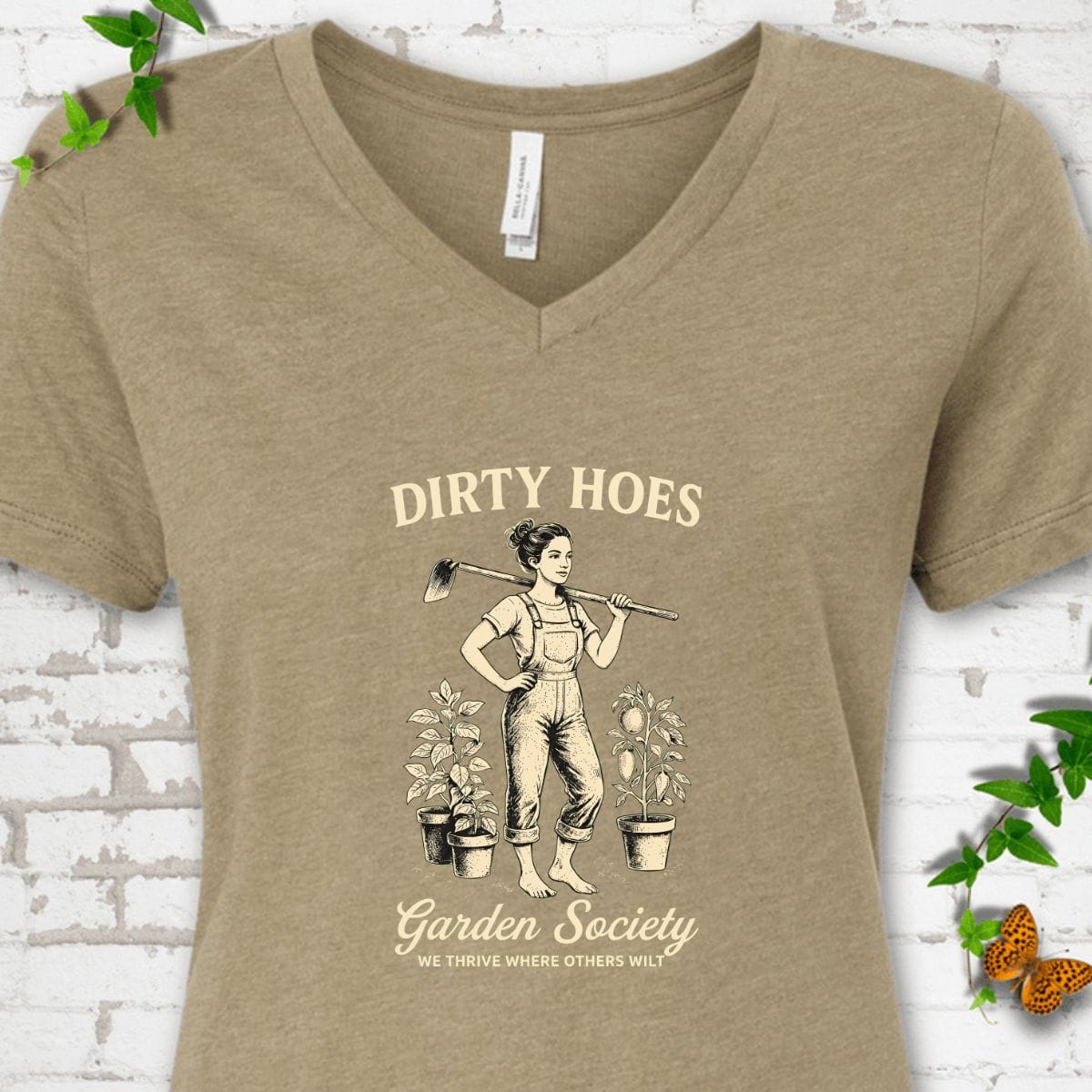Dirty Hoes Garden Society V-Neck T-Shirt