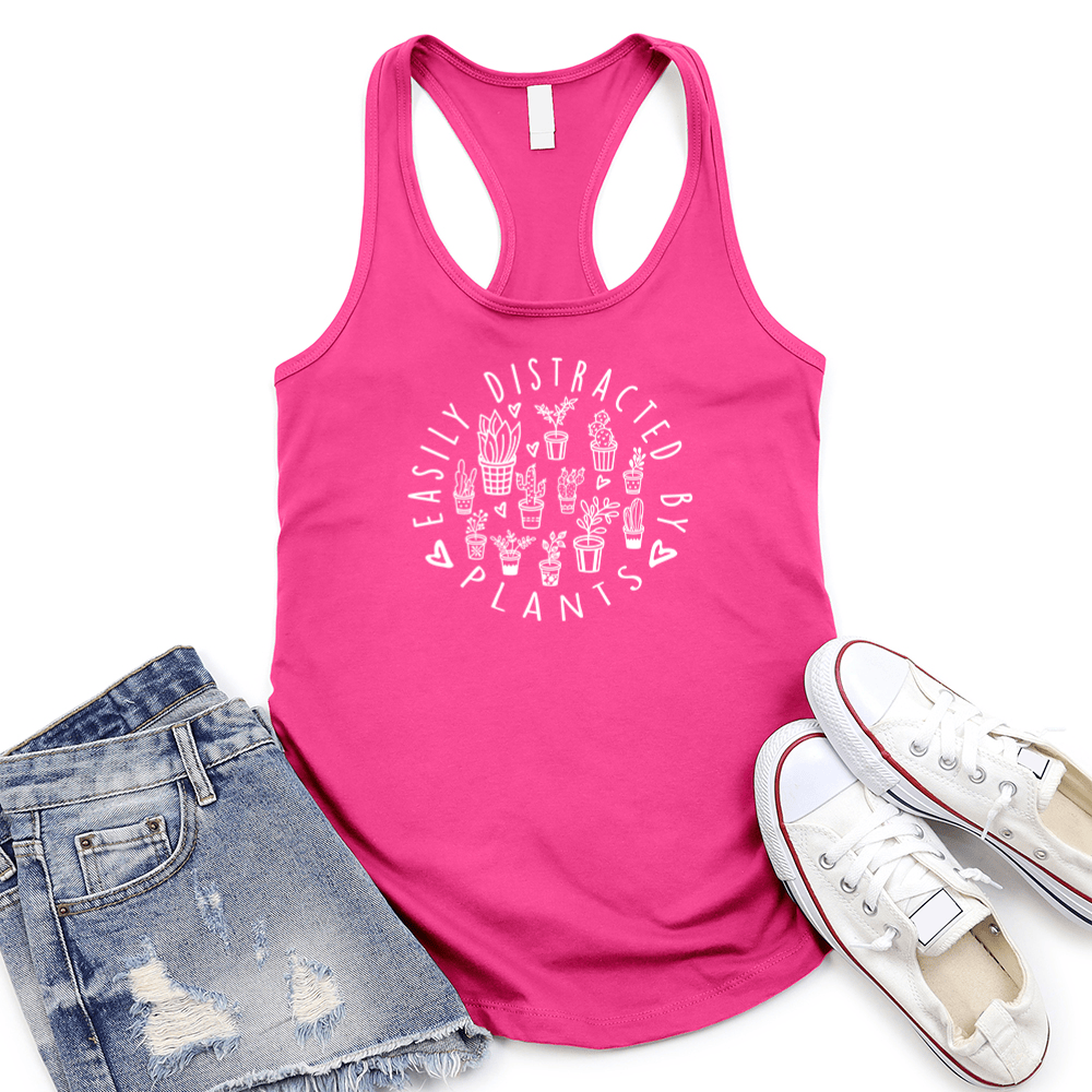Distracted By Plants Women's Racerback Tank Top