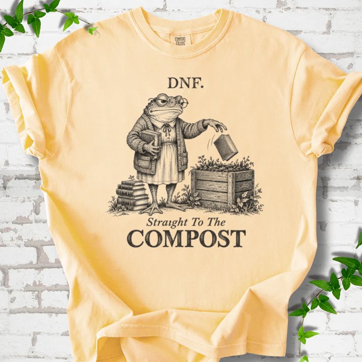 Dnf Frog Books Straight To Compost T-Shirt in Butter – PlotlyGarden