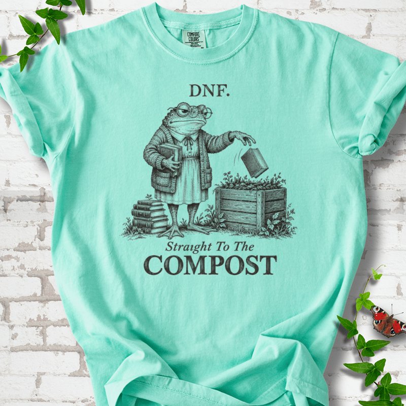 Dnf Frog Books Straight To Compost T-Shirt in Island Reef – PlotlyGarden