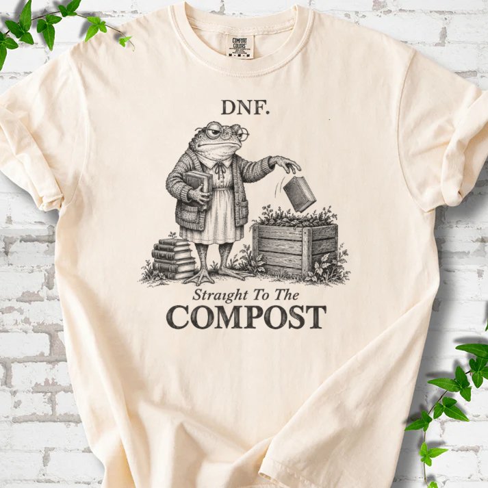 Dnf Frog Books Straight To Compost T-Shirt in Ivory – PlotlyGarden