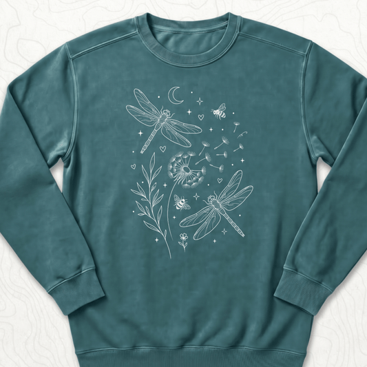 Dragonfly Dandelion Sweatshirt