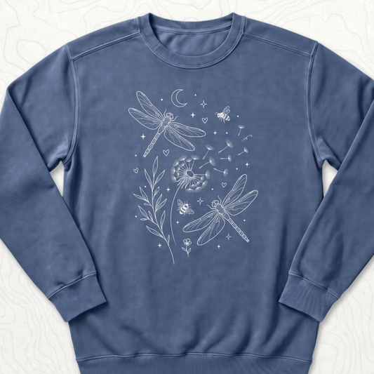 Dragonfly Dandelion Sweatshirt