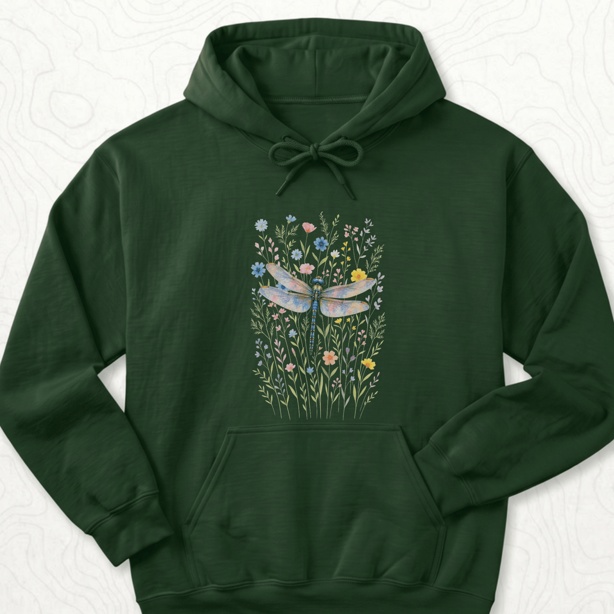 Dragonfly Wildflowers Hoodie