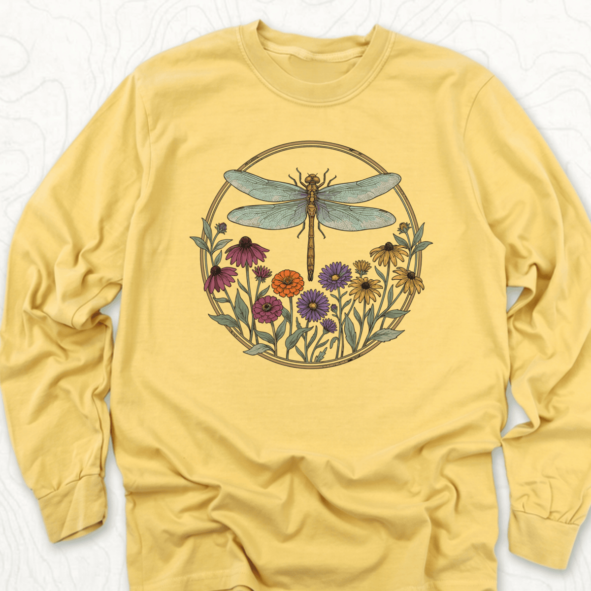 Dragonfly Wildflowers LS T-shirt