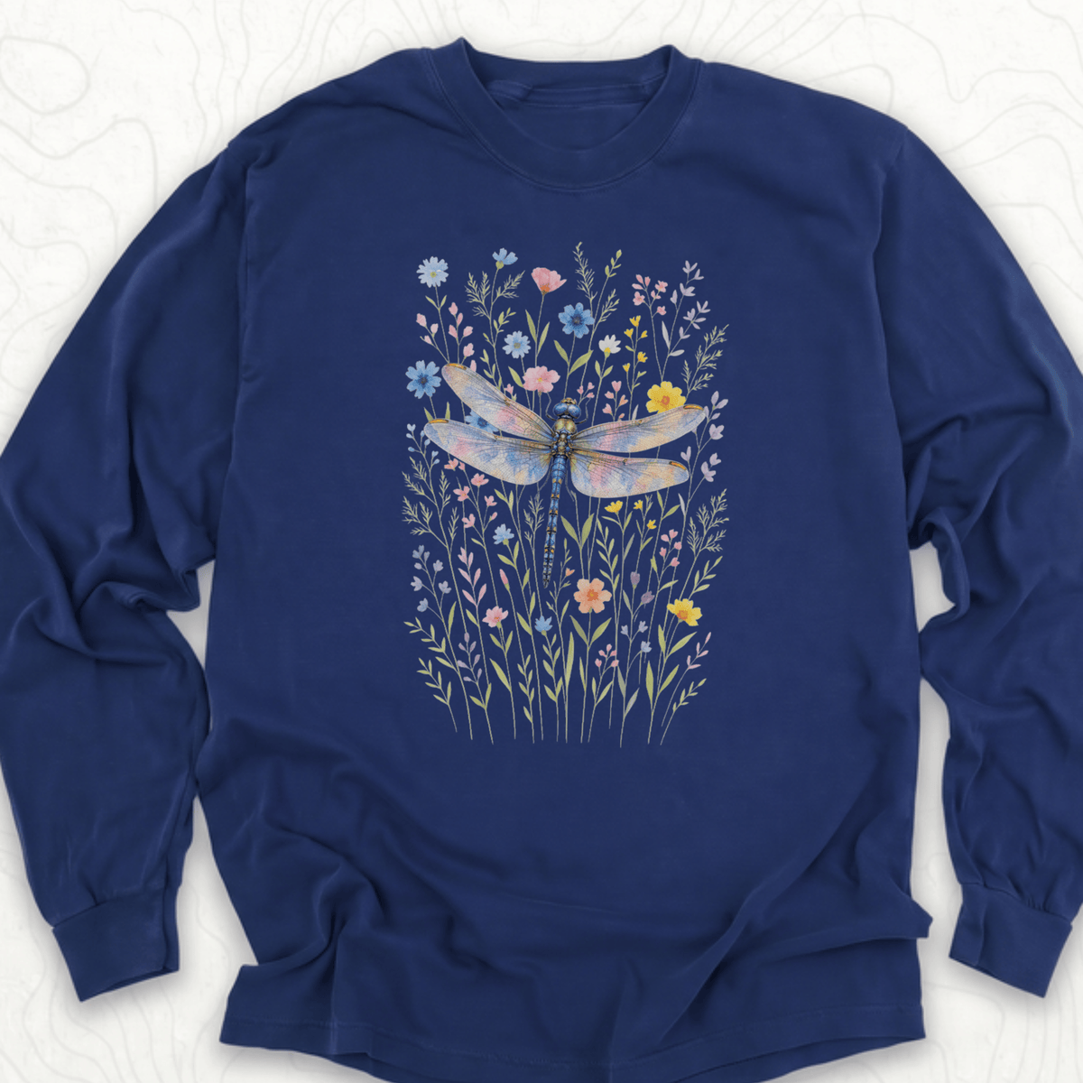 Dragonfly Wildflowers LS T-shirt