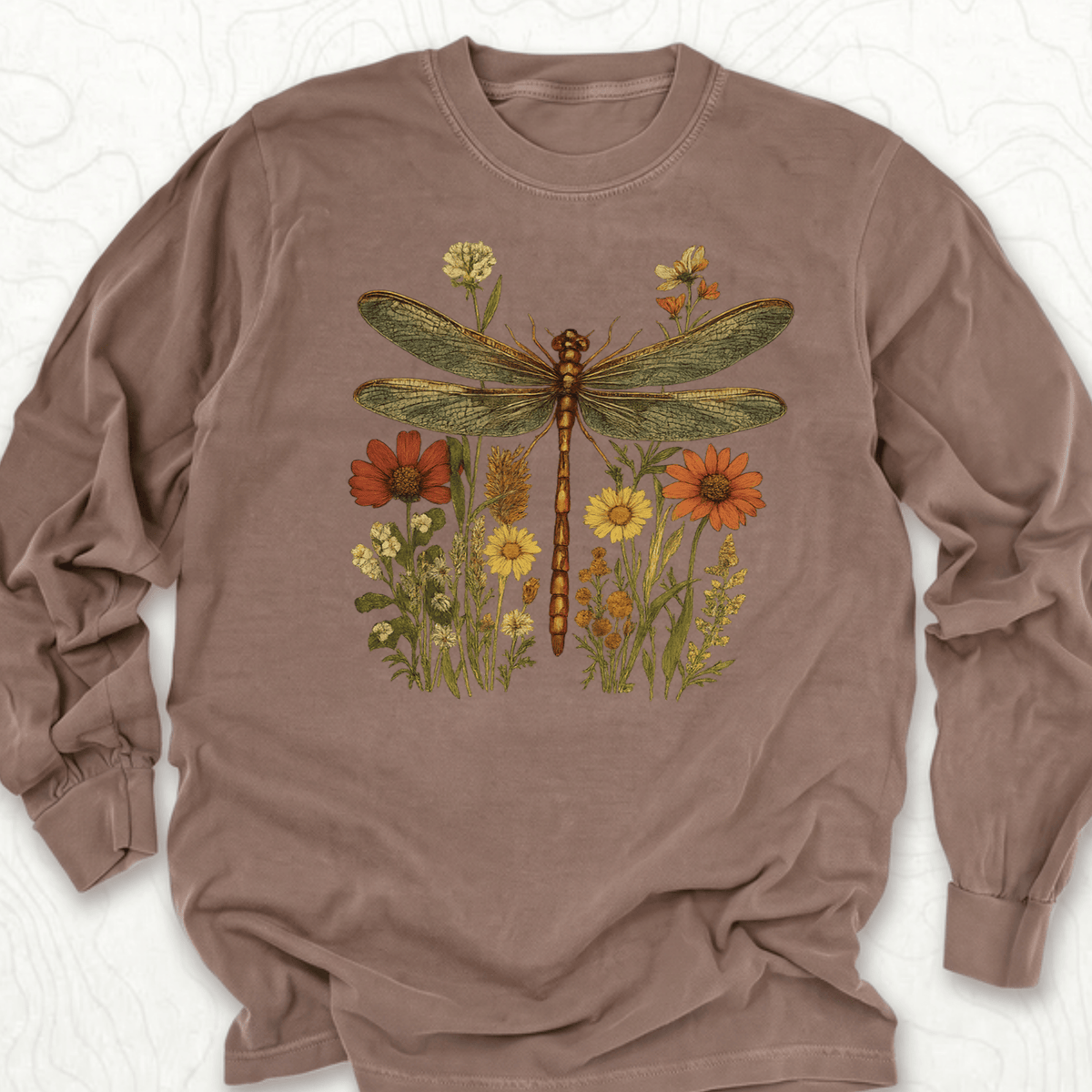 Dragonfly Wildflowers LS T-shirt