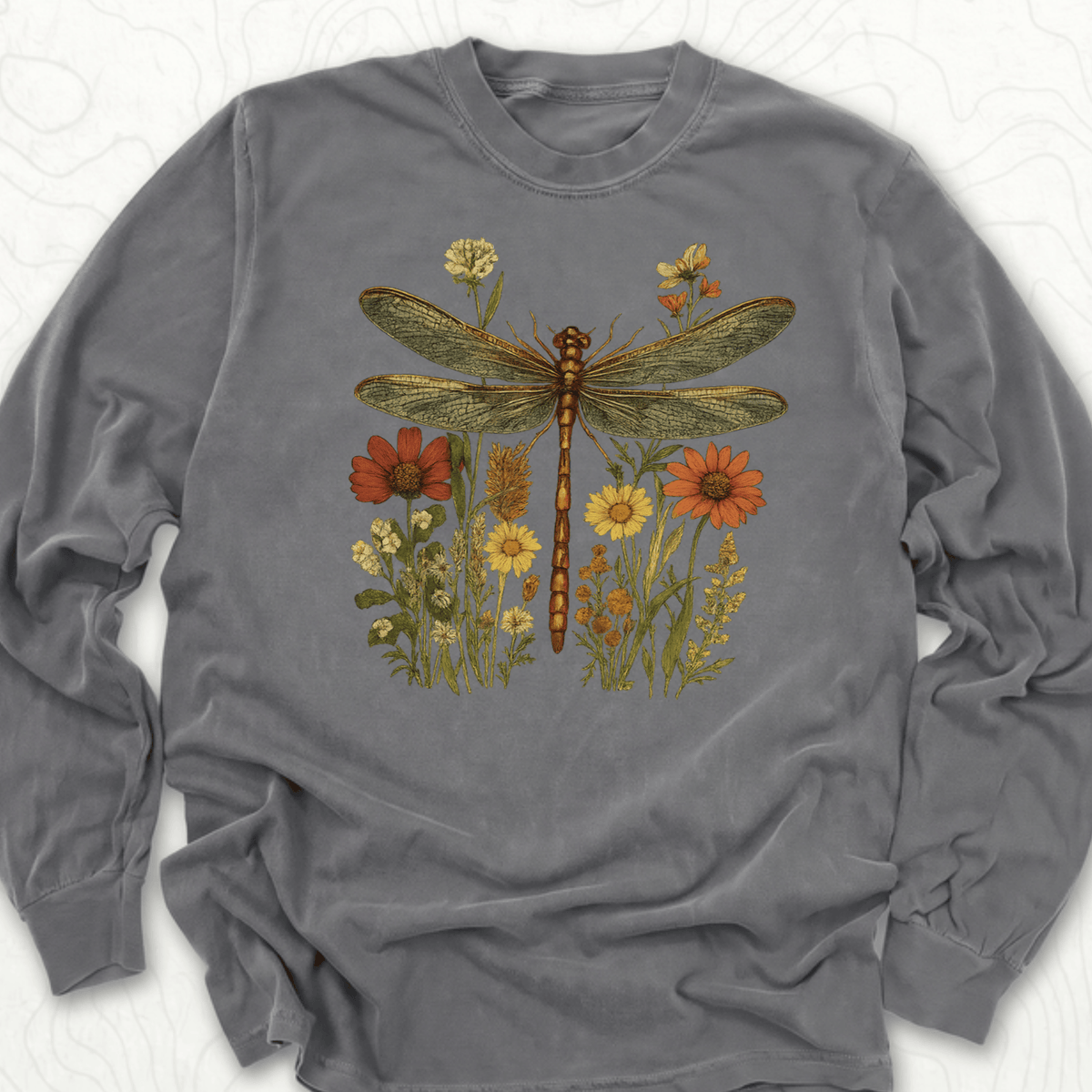 Dragonfly Wildflowers LS T-shirt