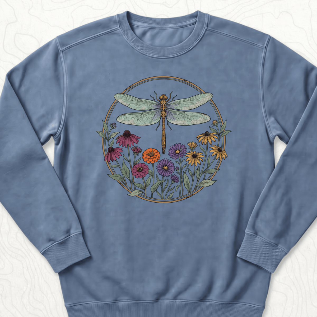 Dragonfly Wildflowers Sweatshirt