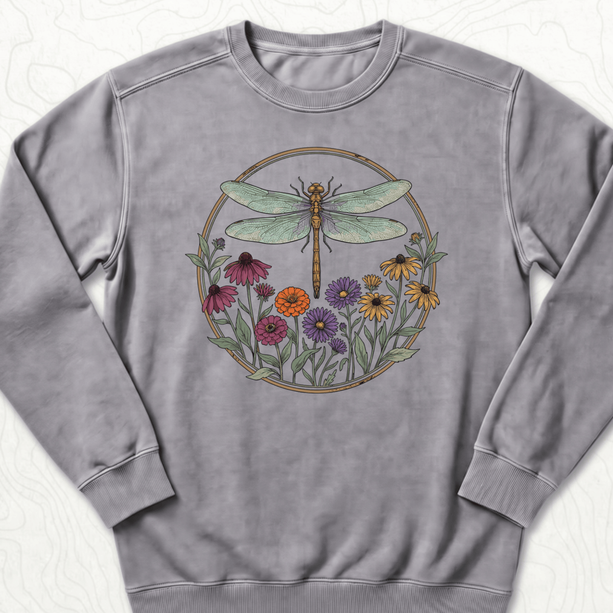 Dragonfly Wildflowers Sweatshirt