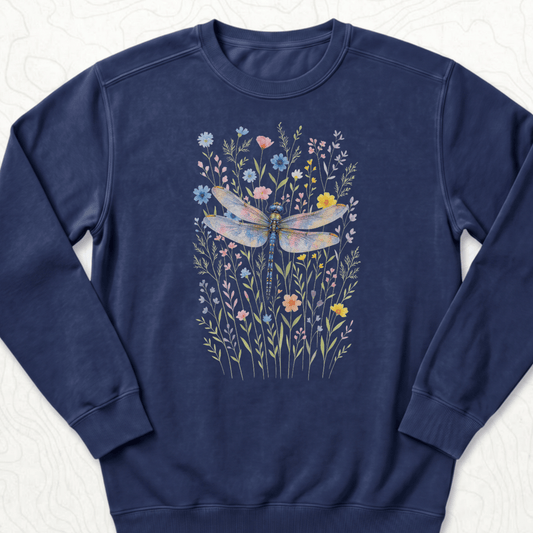 Dragonfly Wildflowers Sweatshirt