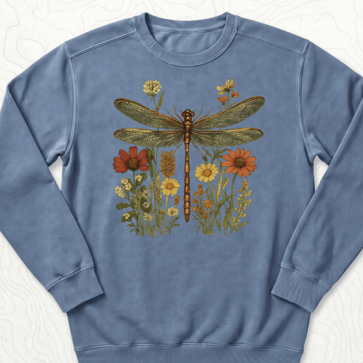 Dragonfly Wildflowers Sweatshirt