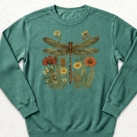 Dragonfly Wildflowers Sweatshirt