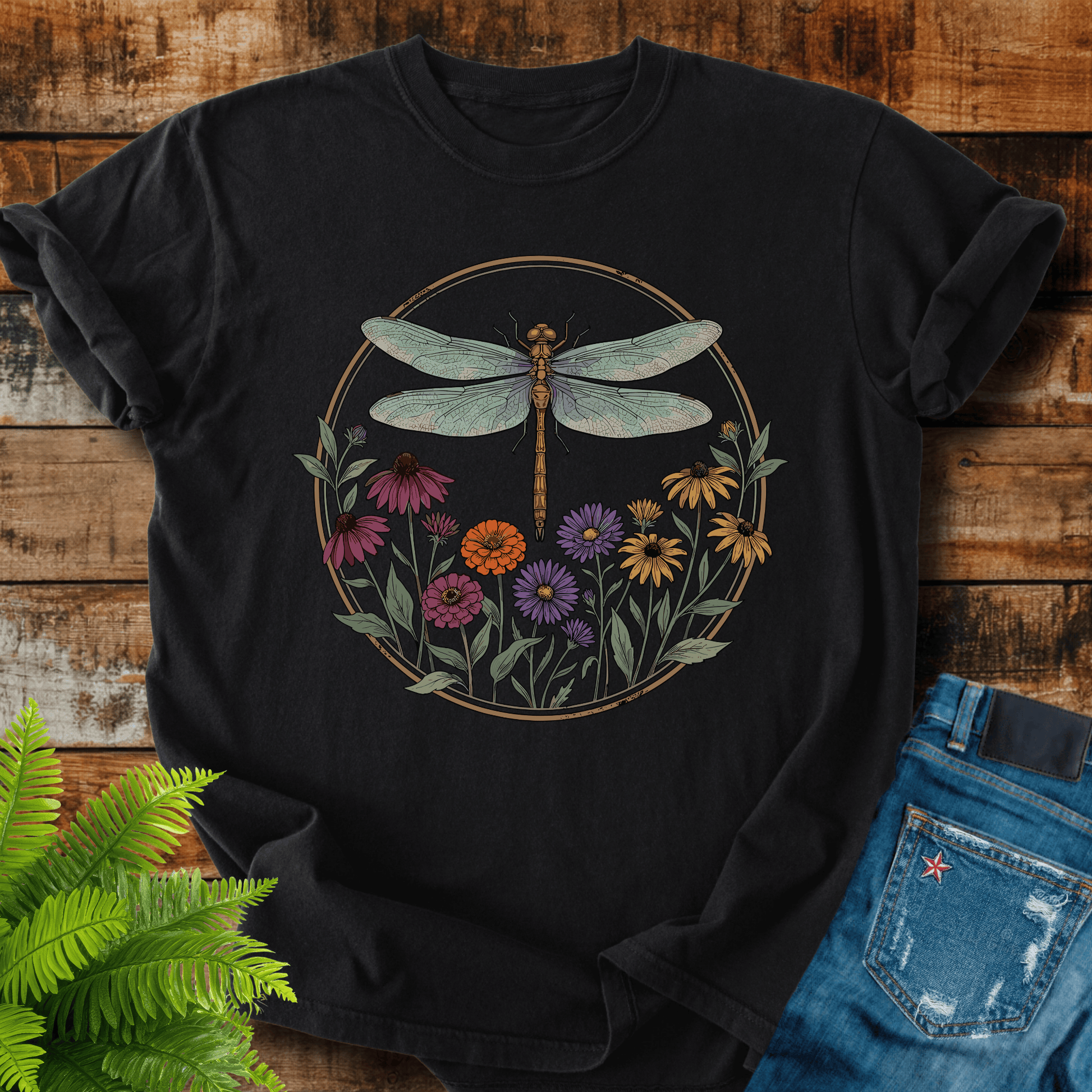 Dragonfly Wildflowers T-shirt