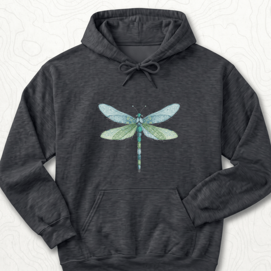 Faux Patchwork Dragonfly Hoodie