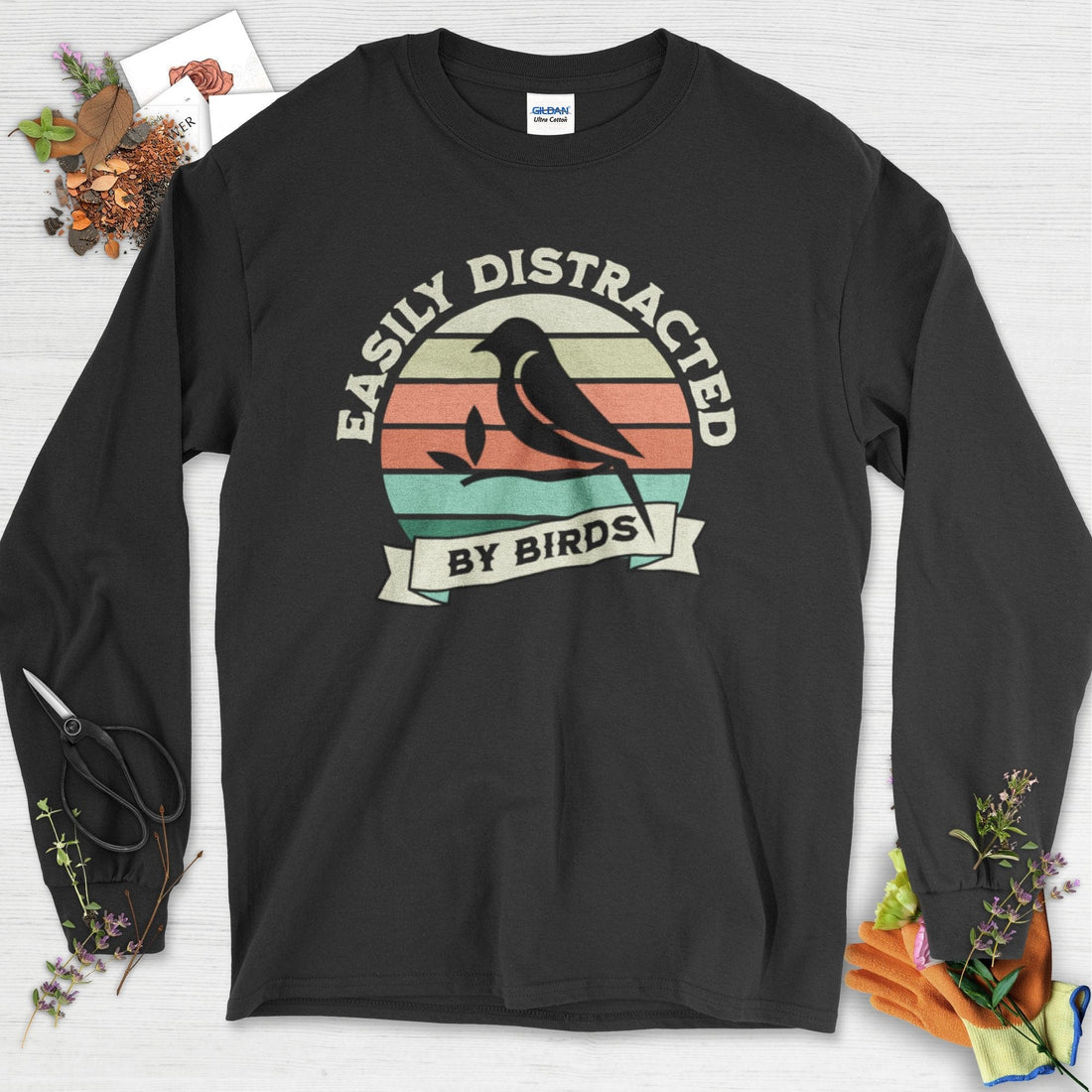 Easily Distracted By Birds Long Sleeve