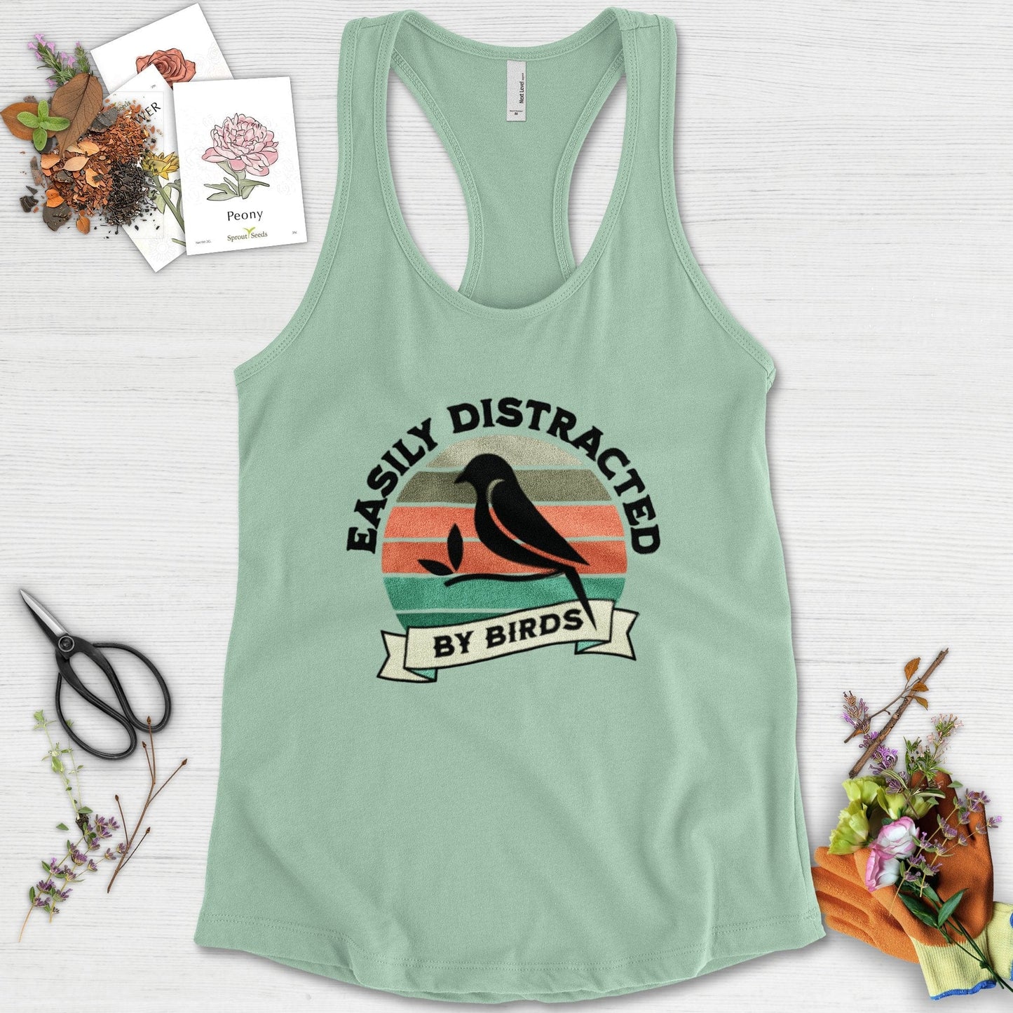 Easily Distracted By Birds Racerback