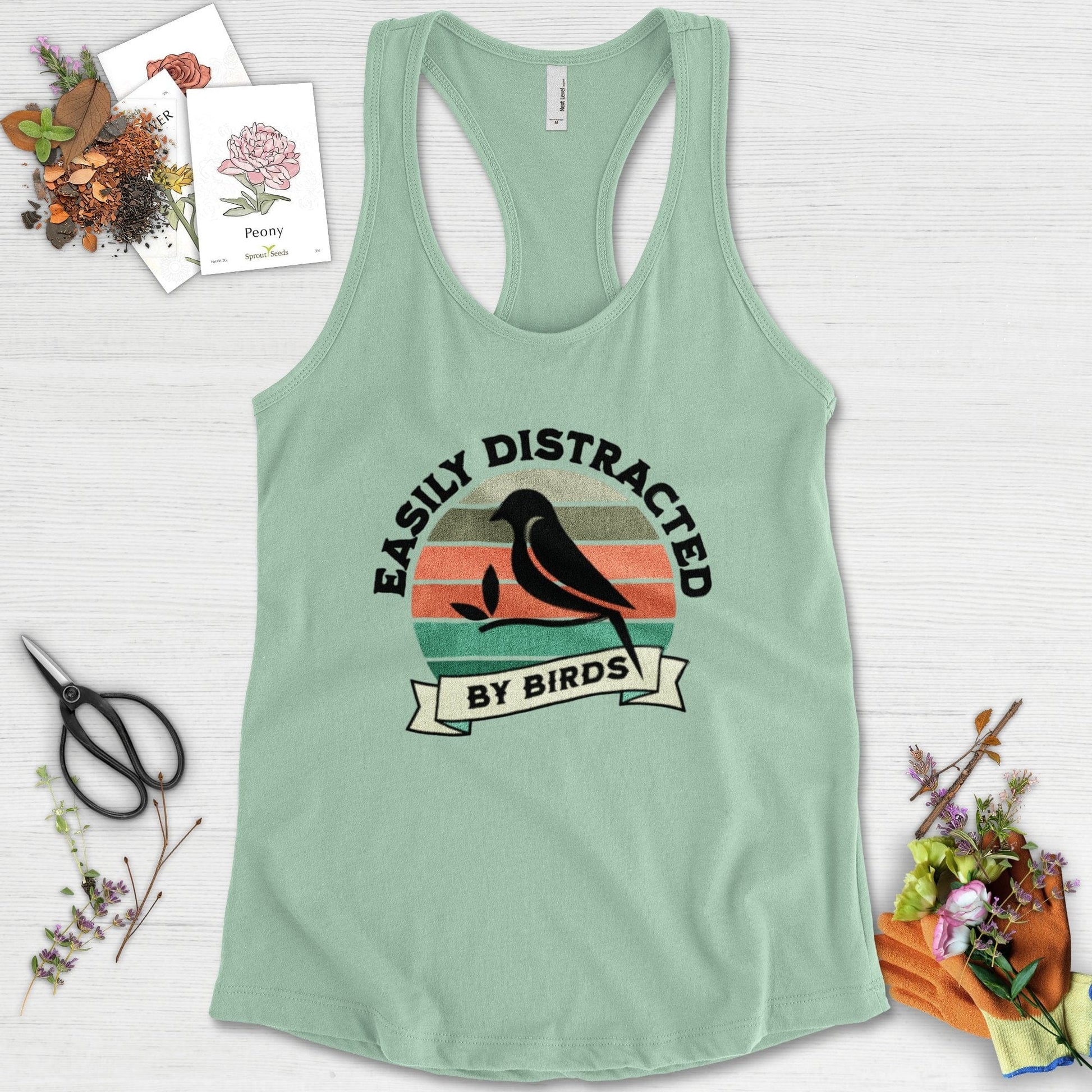 Easily Distracted By Birds Racerback